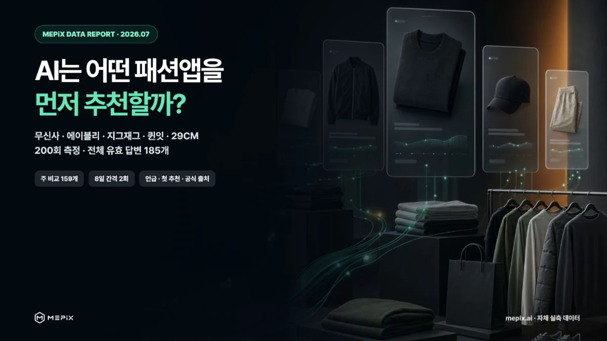 AI는 무신사·에이블리·지그재그 중 어디를 먼저 추천할까? 패션앱 5곳 실측