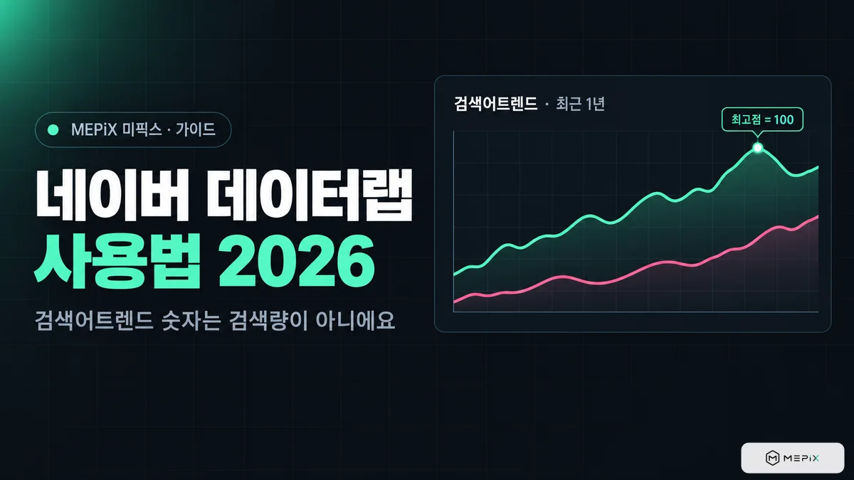 네이버 데이터랩 사용법 2026 — 검색어트렌드·쇼핑인사이트·지역통계, 숫자는 어떻게 읽을까?